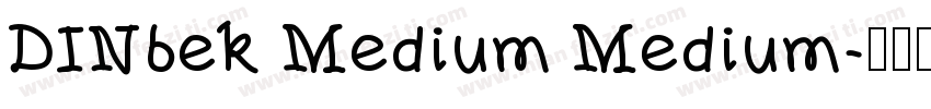 DINbek Medium Medium字体转换